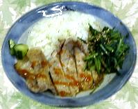 豚肉と空心菜の炒め物