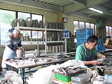 陶芸作業